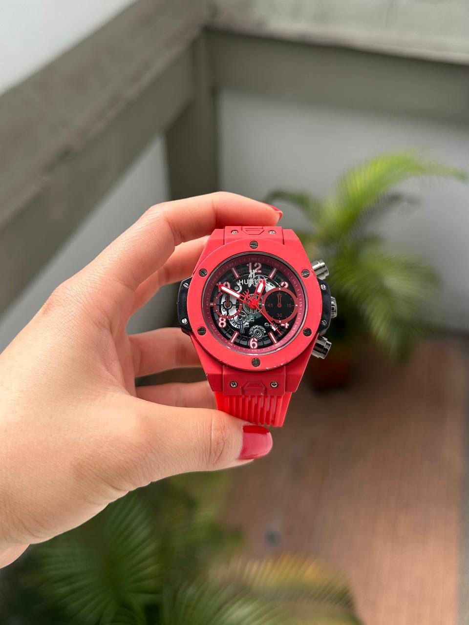 RELOJ HUBLOT ROJO