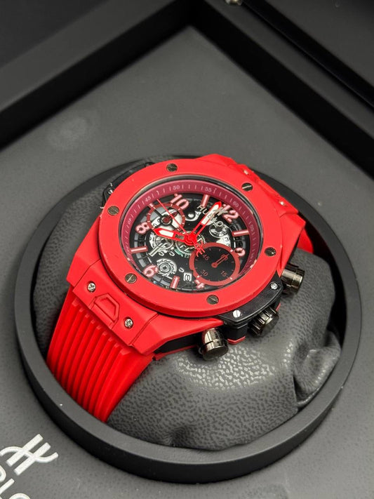 RELOJ HUBLOT ROJO